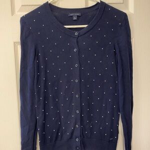 Tommy Hilfiger Dark Blue Cardigan with White polka dots